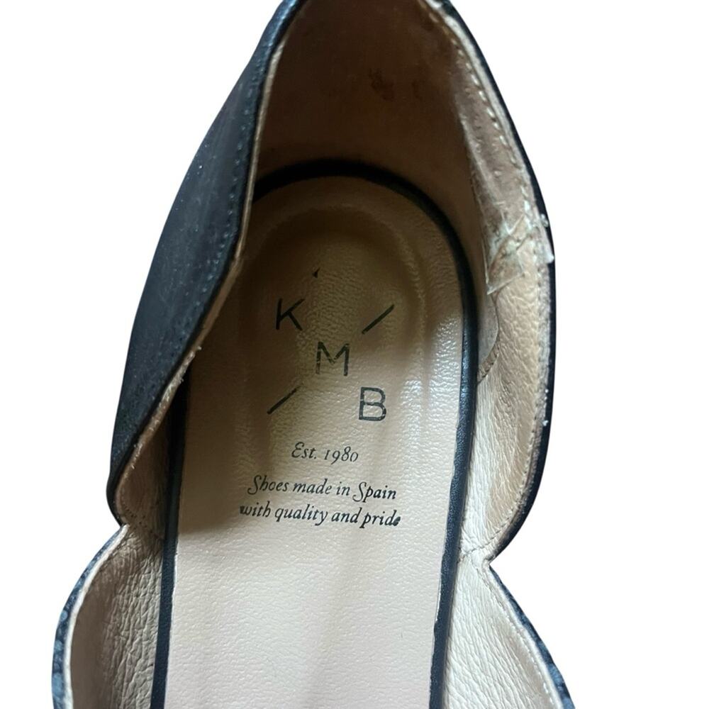 KMB | Anthropologie Lalia Cut Out Leather Oxford Flats Ballet Quiet Luxury Black - Picture 8 of 11